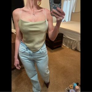 Elegant Cream Spaghetti Strap Top